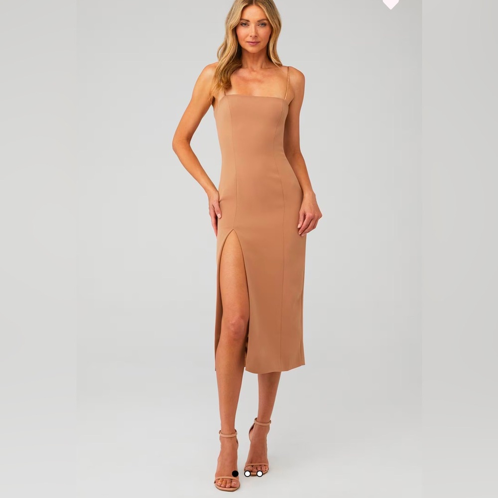 LIKE NEW | Bardot Mercer Midi Dress TAN | Size L